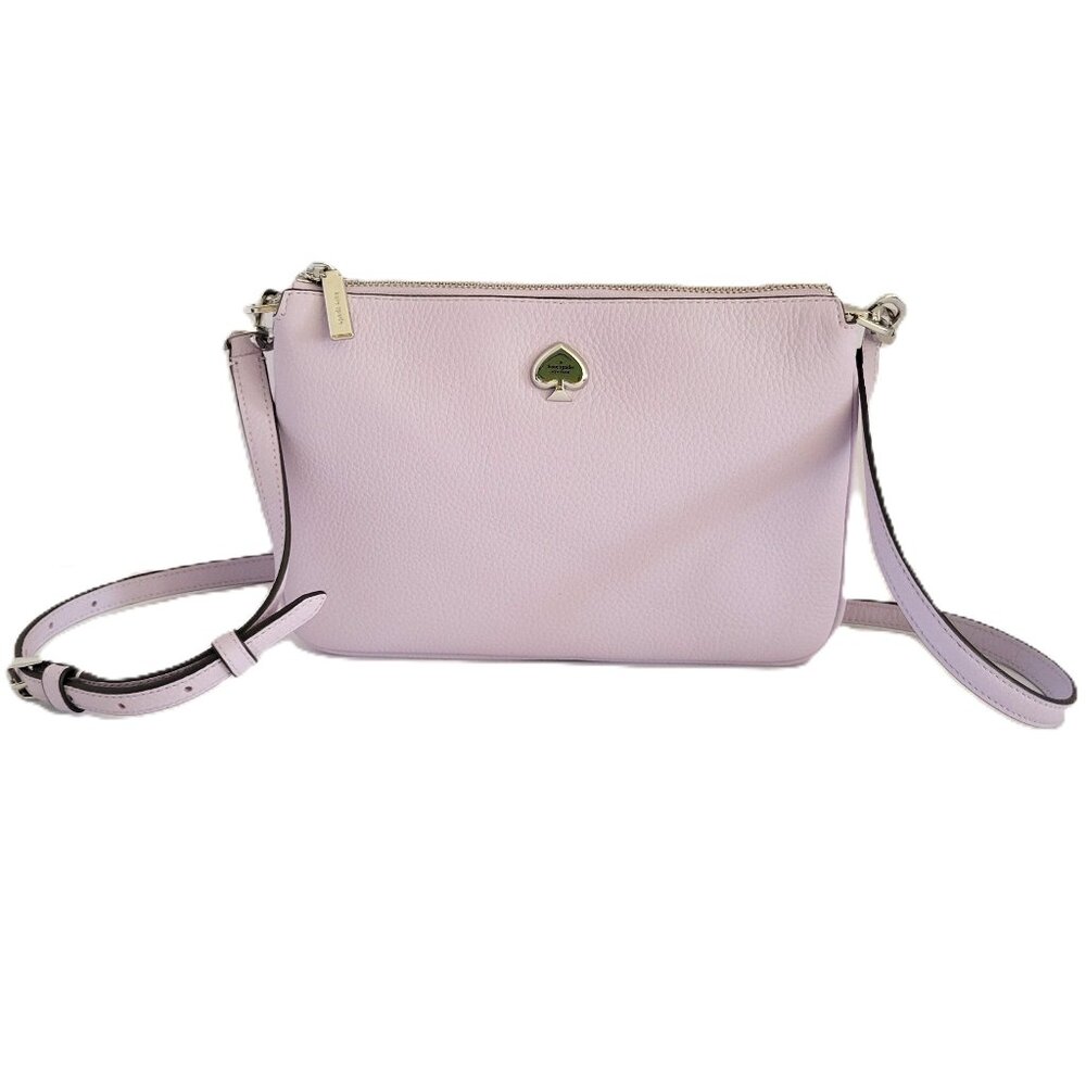 Kate Spade KL806 Kayla Pebbled Leather Small Triple Compartment Crossbody Frozen